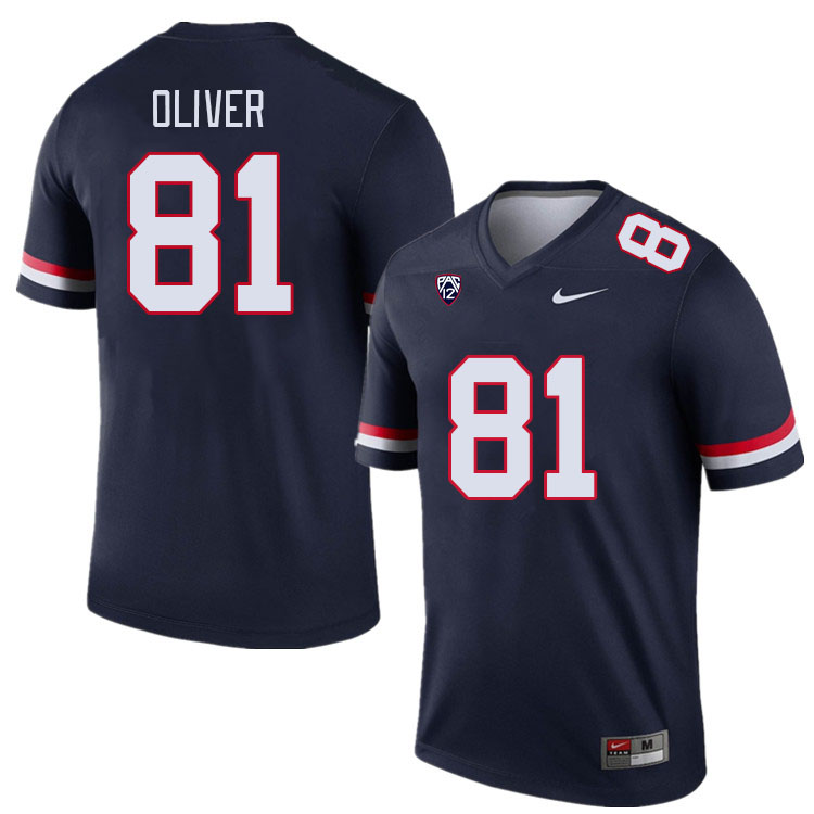 Men #81 Julius Oliver Arizona Wildcats College Football Jerseys Stitched Sale-Navy